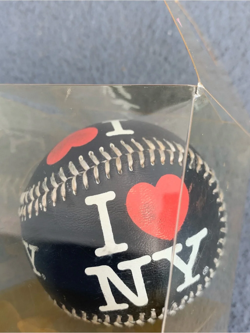 Official I Love NY Black Souvenir Baseball Collectible Ball